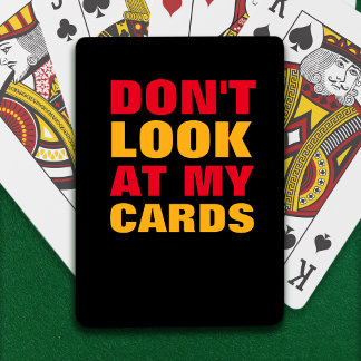 Cool and funny typography playing cards