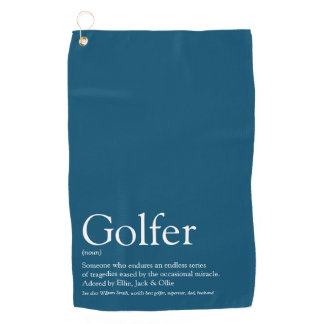 Personalised Golfer Definition Modern Fun Golf Towel