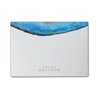 Personalized | Blue Agate Post-it Notes
