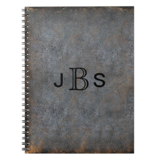 Personalized Rustic Leather | Monogrammed Initials Notebook