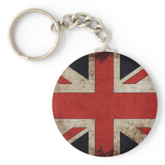 Vintage Grunge UK Flag Keychain